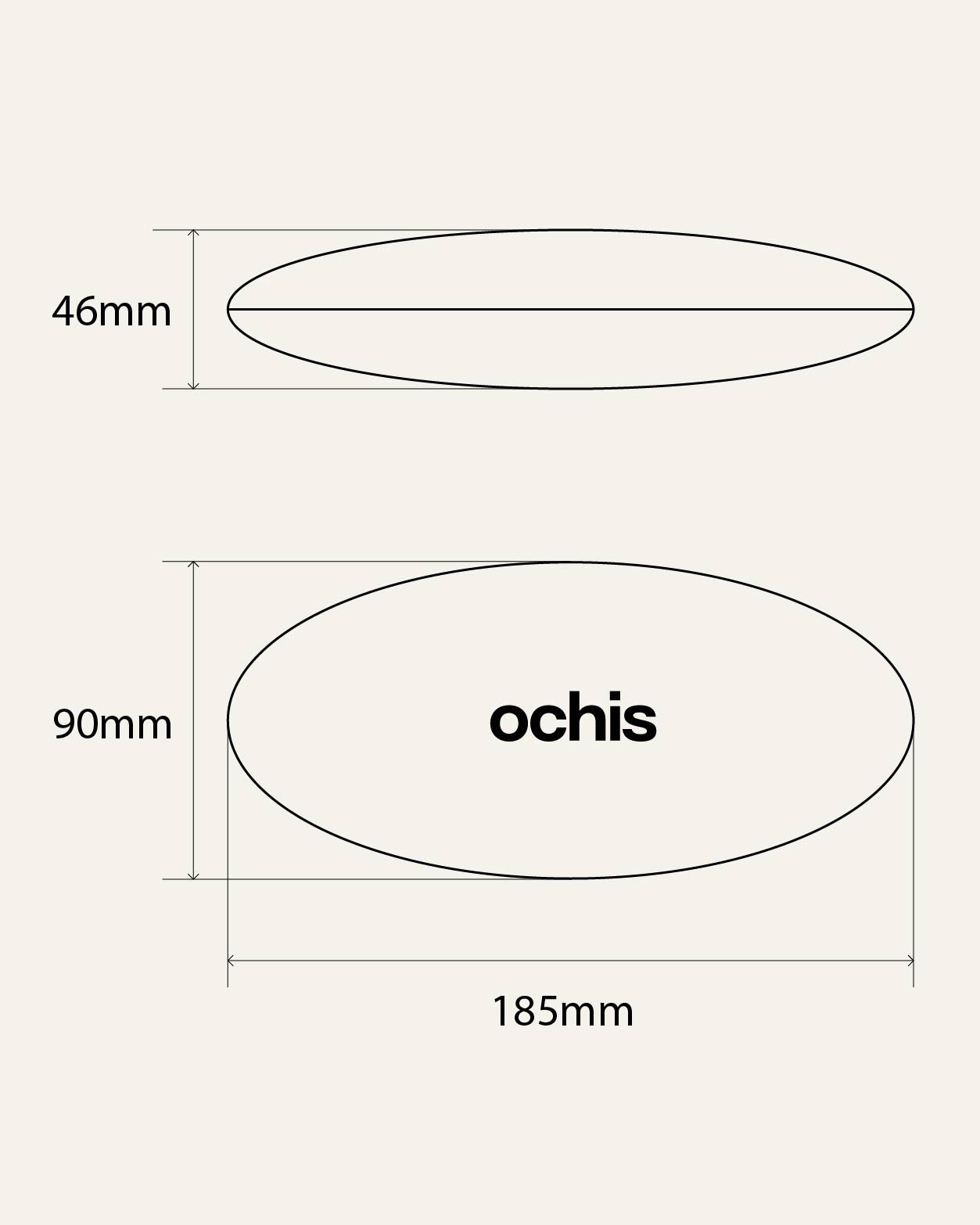 Technical diagram of the black coffee-based case, displaying precise measurements