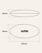 Technical diagram of the cornflower-adorned case, illustrating precise dimensions and eco-conscious craftsmanship