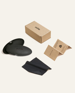 Complete of Ochis sunglasses set with protective case and eco-friendly packaging, perfect for daily use