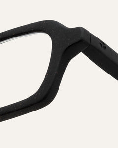 eyewear with black frames