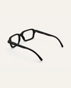 spectacles with black frames