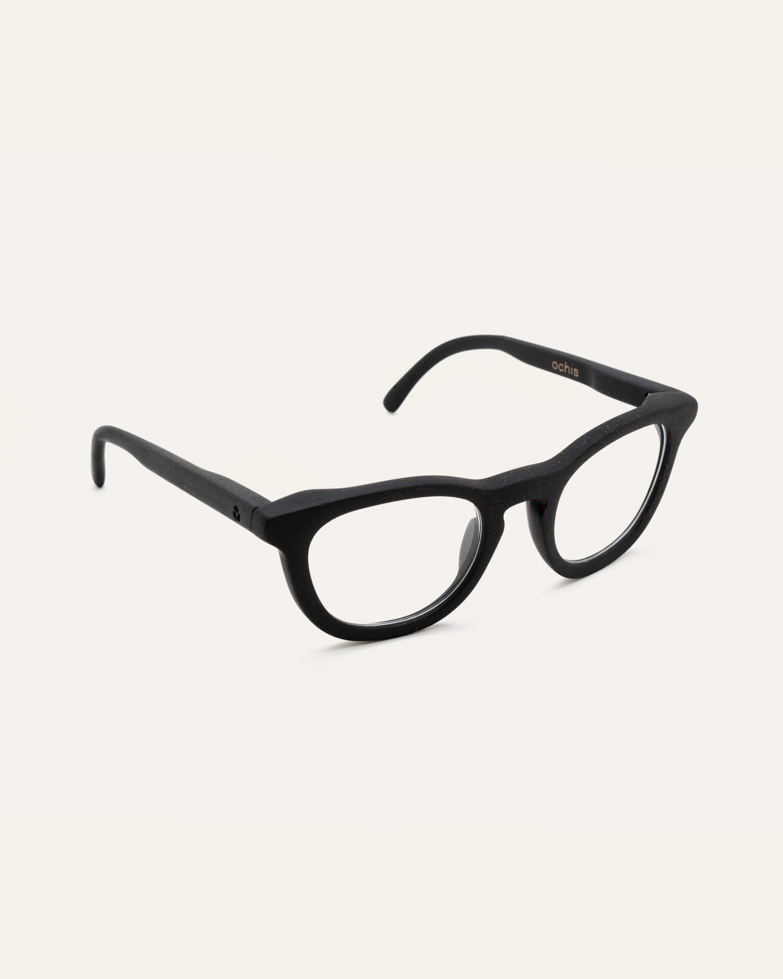 Anderson Black optical frames in a side-angle view, showcasing their lightweight construction and durable materials.