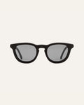 Anderson Black sunglasses on a white background, highlighting their minimalist and eco-friendly design