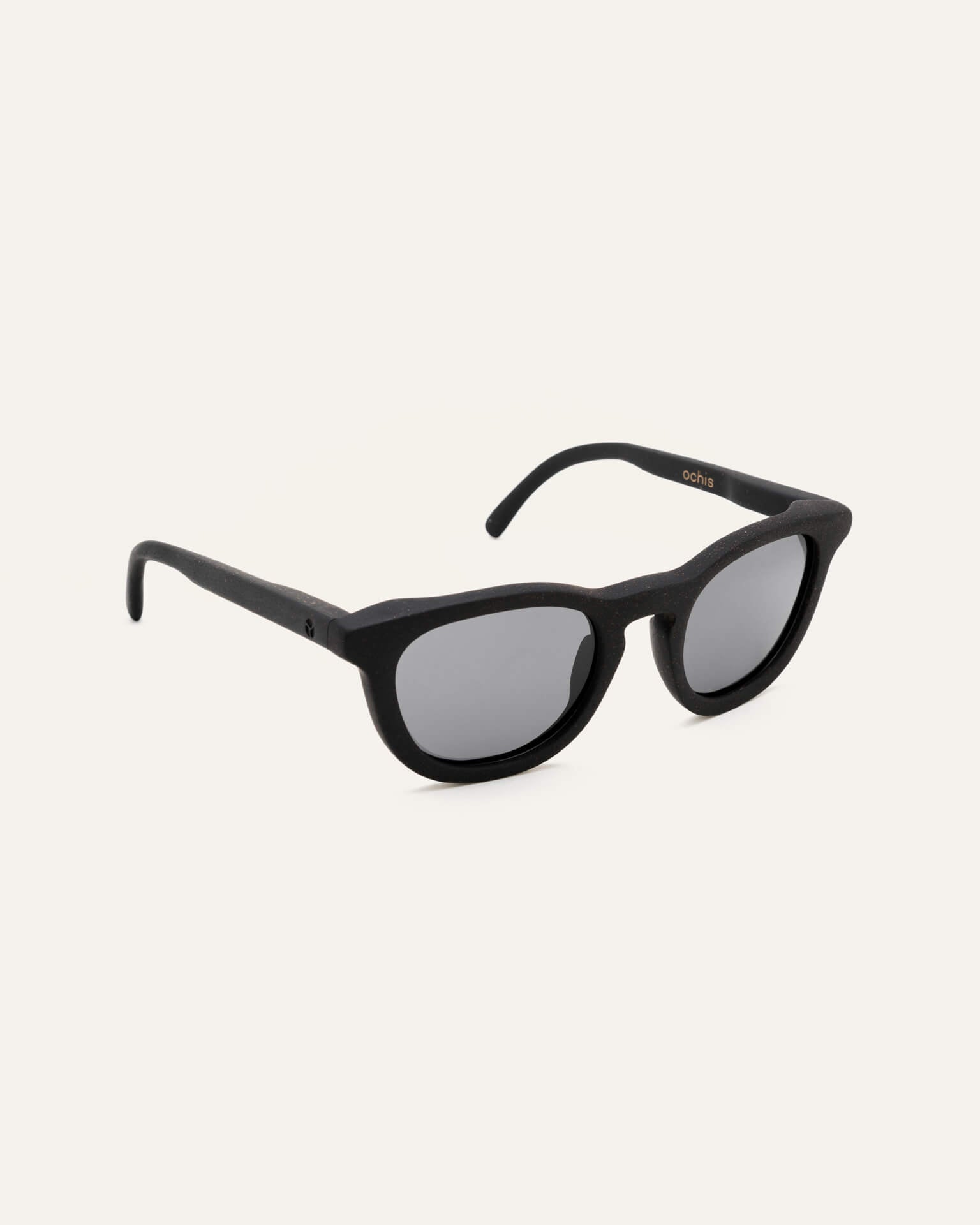 Anderson Black sunglasses angled to display their lightweight and organic material frame