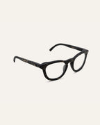Side view of lightweight optical frames made from coffee and flax, perfect for daily wear