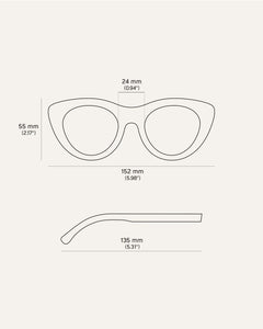 rounded sunglasses parameters