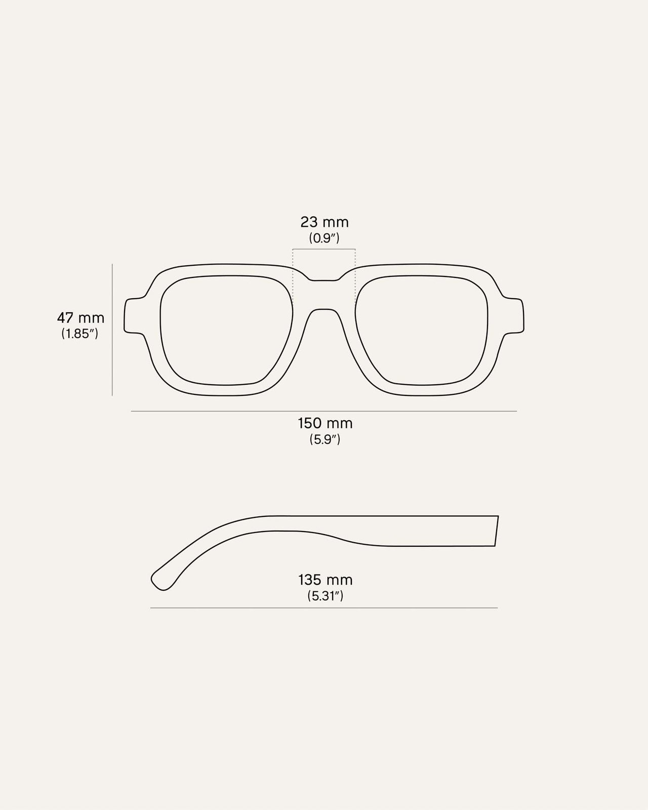 Load image into Gallery viewer, Detailing dimensions of eyewear
